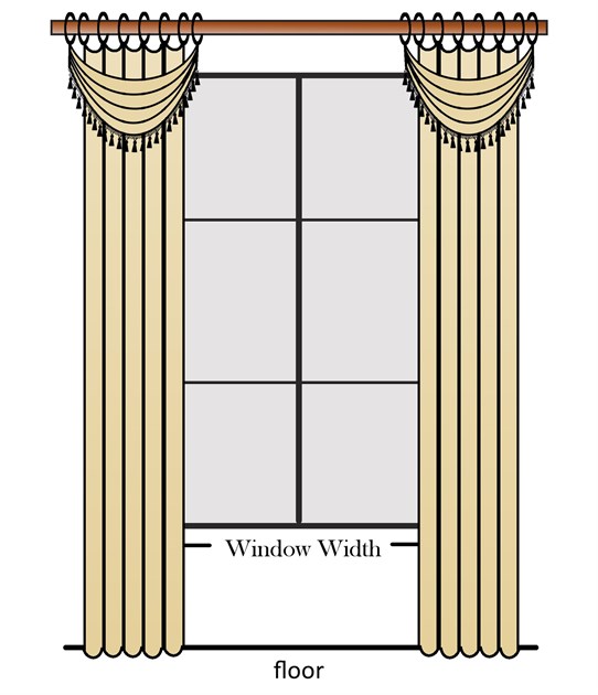 Picture of Pinch Pleat Drapes with Swags