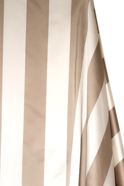 Picture of Stripe Faux Silk - Beige and White
