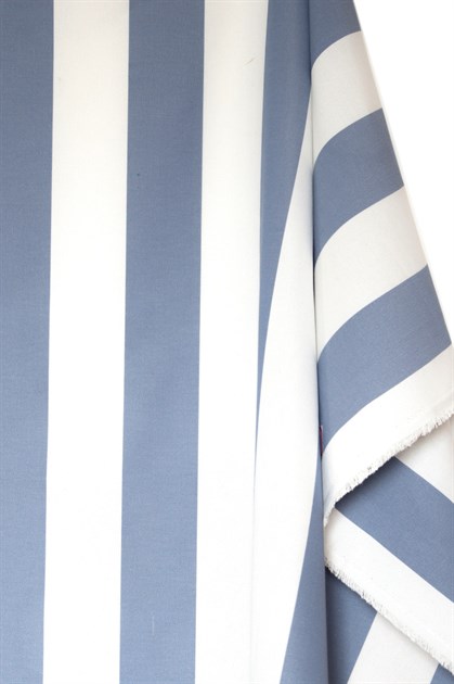 Picture of Stripe Cotton Blend - Blue and White