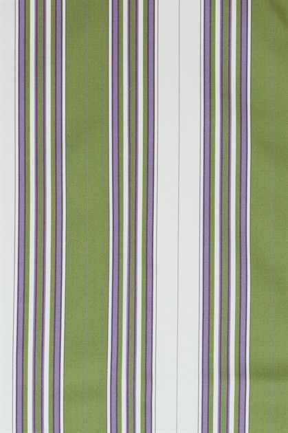 Picture of Narrow Stripe Faux Silk - Green, Purple and White