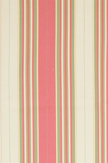 Picture of Narrow Stripe Faux Silk - Pink, Green and Beige