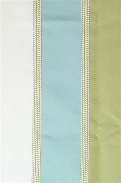 Picture of Stripe Faux Silk - Blue, Green and White