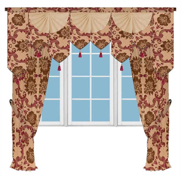 Picture of {fabric name} Palace Pelmet Salon Style