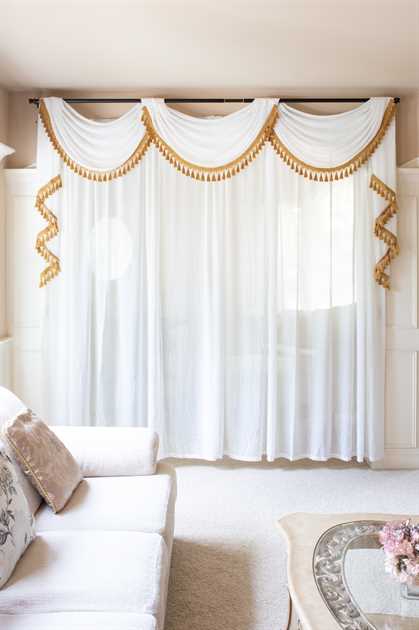 Picture of White Sheer Swag valance curtains
