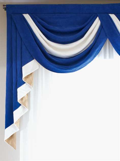 Picture of Navy Blue Chenille Swag Valance 100"W